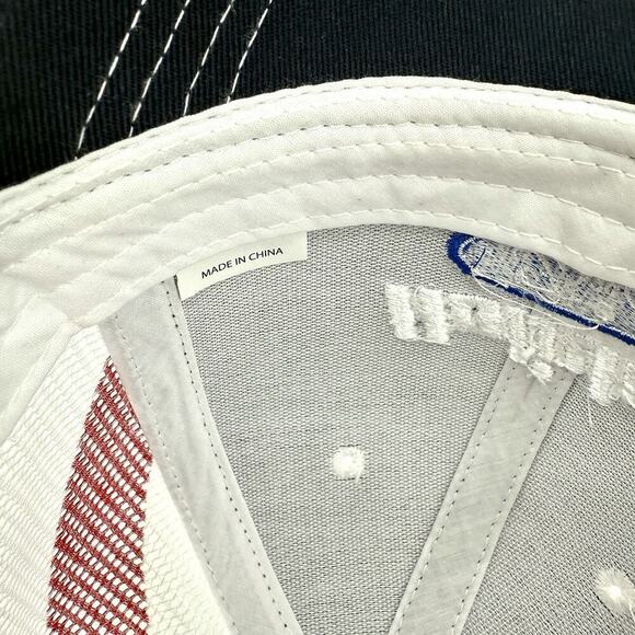 Holiday Ford Embroidered Patch Strap Back Mesh American Flag Trucker Cap - Picture 6 of 8